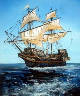 Navio+Gonden+Hind+ +sec+XVI+ +cors C3 A1rio+Francis+Drake